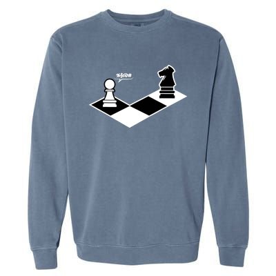 Funny Retro Chess Gift Chess-Player Garment-Dyed Sweatshirt