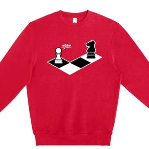 Funny Retro Chess Gift Chess-Player Premium Crewneck Sweatshirt