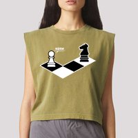 Funny Retro Chess Gift Chess-Player Garment-Dyed Women's Muscle Tee