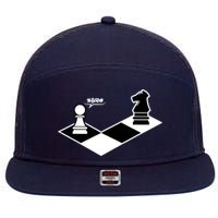 Funny Retro Chess Gift Chess-Player 7 Panel Mesh Trucker Snapback Hat