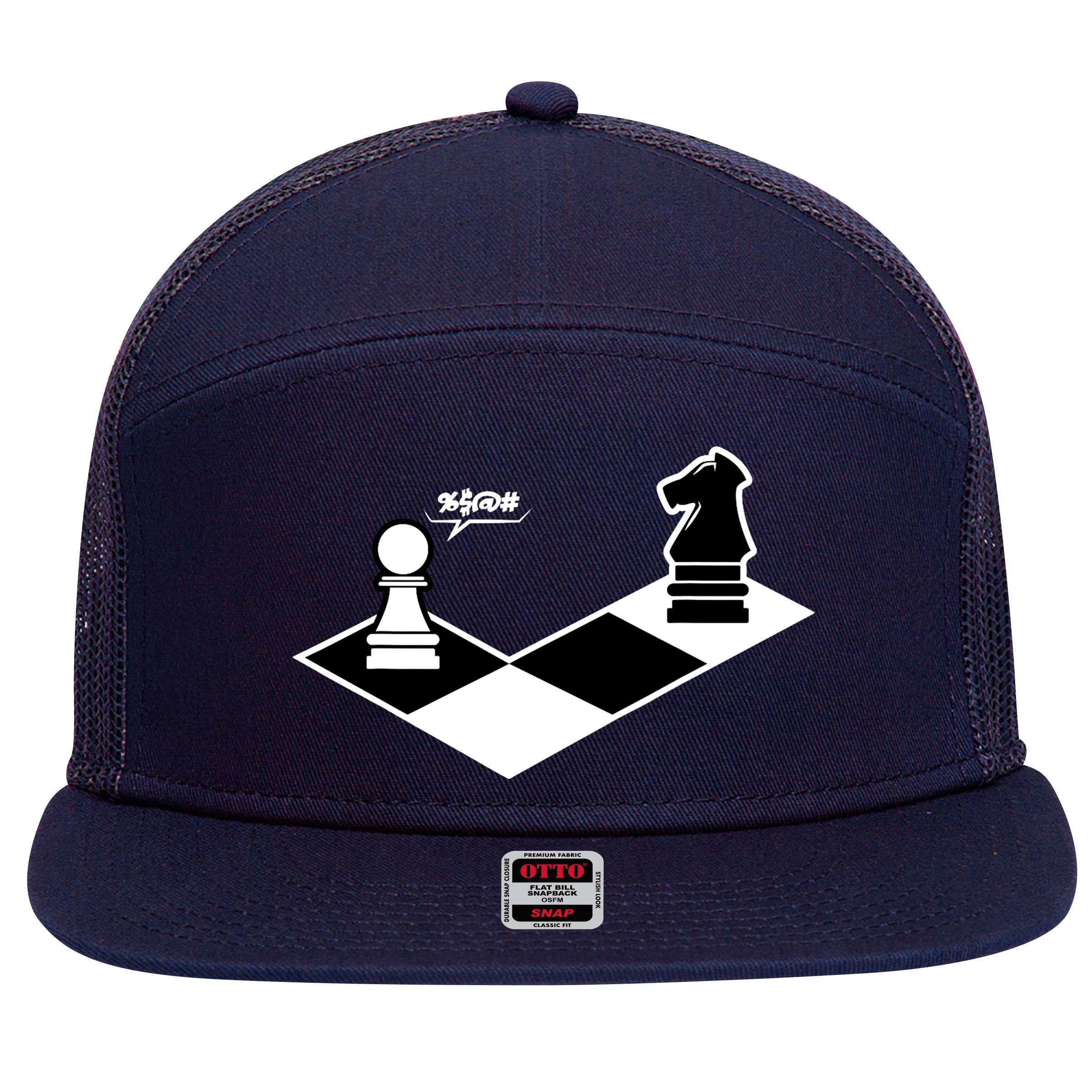 Funny Retro Chess Gift Chess-Player 7 Panel Mesh Trucker Snapback Hat