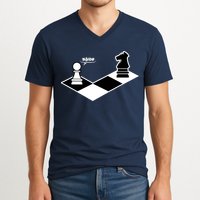 Funny Retro Chess Gift Chess-Player V-Neck T-Shirt