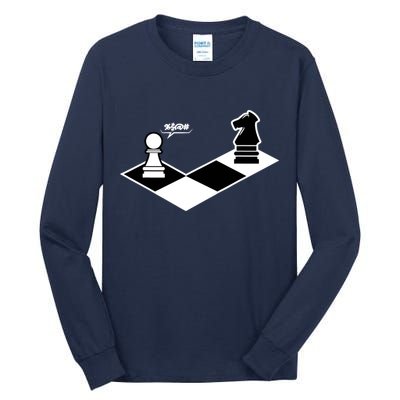 Funny Retro Chess Gift Chess-Player Tall Long Sleeve T-Shirt