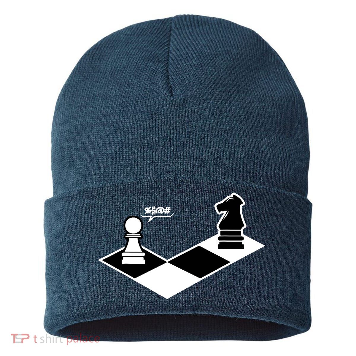 Funny Retro Chess Gift Chess-Player Sustainable Knit Beanie