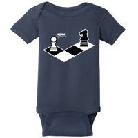 Funny Retro Chess Gift Chess-Player Baby Bodysuit