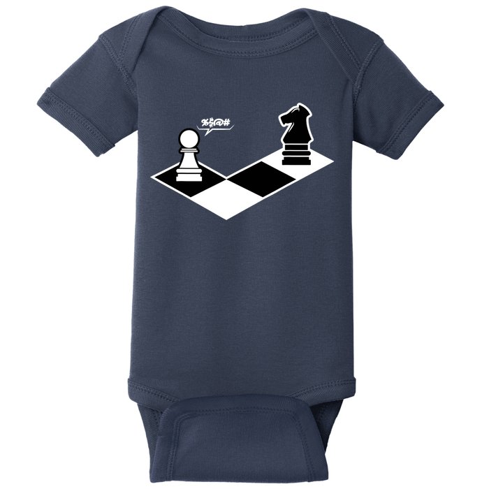 Funny Retro Chess Gift Chess-Player Baby Bodysuit
