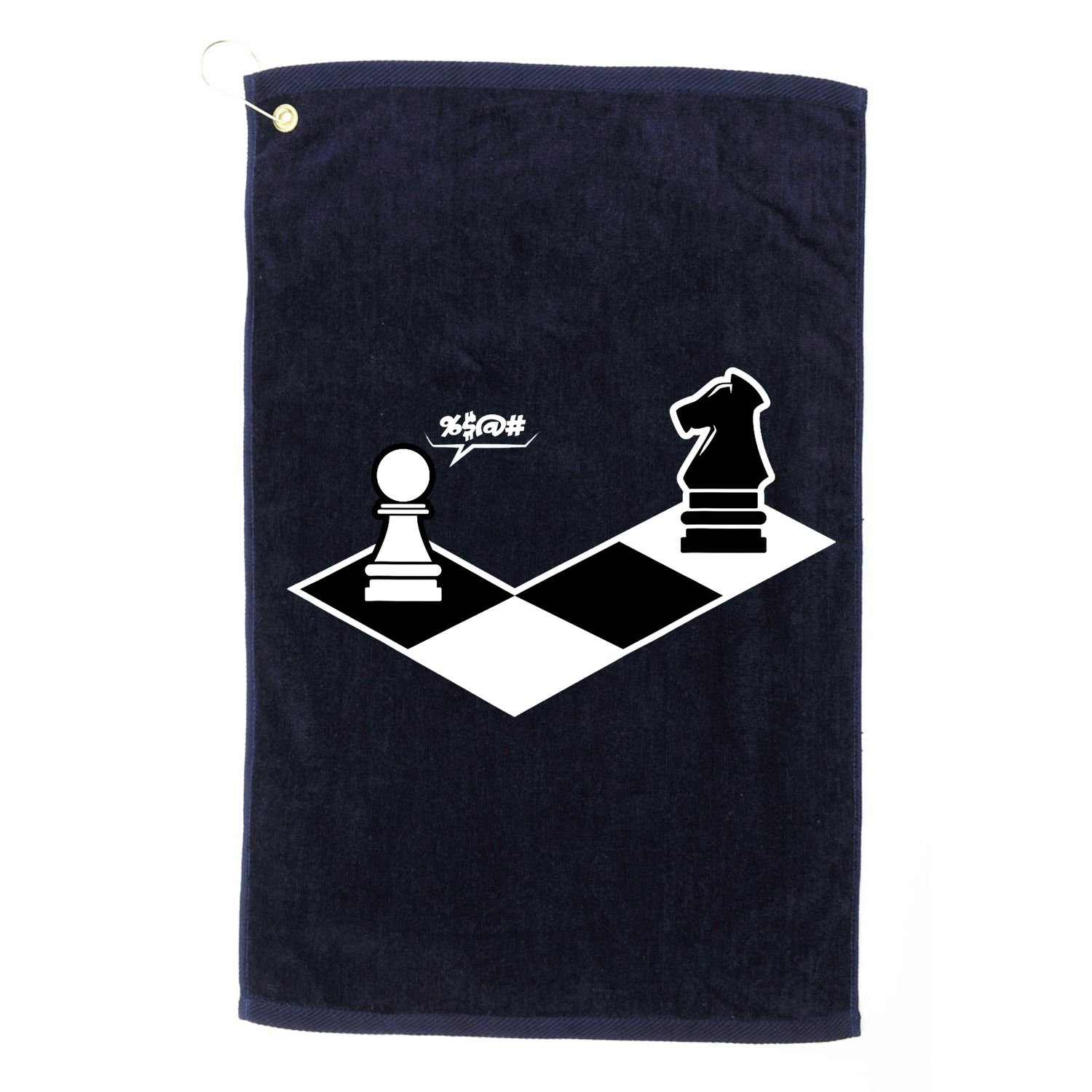 Funny Retro Chess Gift Chess-Player Golf Towel