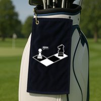 Funny Retro Chess Gift Chess-Player Golf Towel