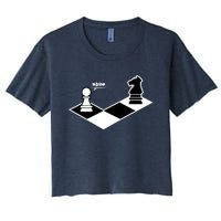 Funny Retro Chess Gift Chess-Player Women's Crop Top Tee