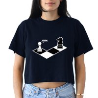 Funny Retro Chess Gift Chess-Player Crop Top