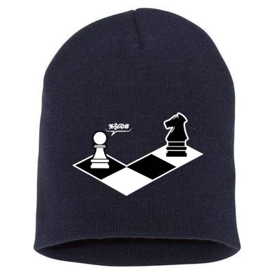 Funny Retro Chess Gift Chess-Player Short Acrylic Beanie