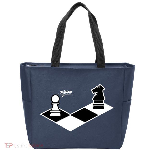 Funny Retro Chess Gift Chess-Player Zip Tote Bag