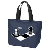 Funny Retro Chess Gift Chess-Player Zip Tote Bag