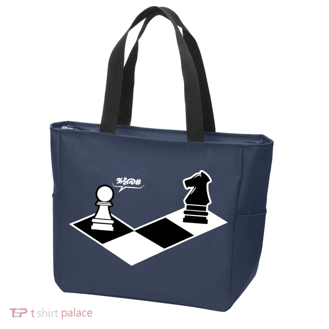 Funny Retro Chess Gift Chess-Player Zip Tote Bag