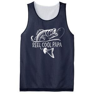 Funny Reel Cool Papa Fishing Dad Gifts Fathers Day Fisherman Fish Mesh Reversible Basketball Jersey Tank