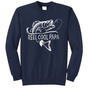 Funny Reel Cool Papa Fishing Dad Gifts Fathers Day Fisherman Fish Tall Sweatshirt