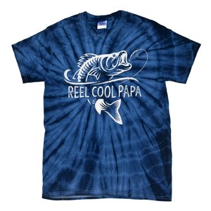 Funny Reel Cool Papa Fishing Dad Gifts Fathers Day Fisherman Fish Tie-Dye T-Shirt