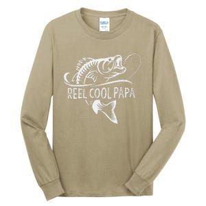 Funny Reel Cool Papa Fishing Dad Gifts Fathers Day Fisherman Fish Tall Long Sleeve T-Shirt