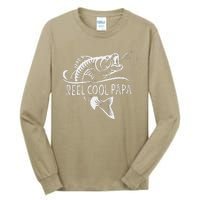 Funny Reel Cool Papa Fishing Dad Gifts Fathers Day Fisherman Fish Tall Long Sleeve T-Shirt