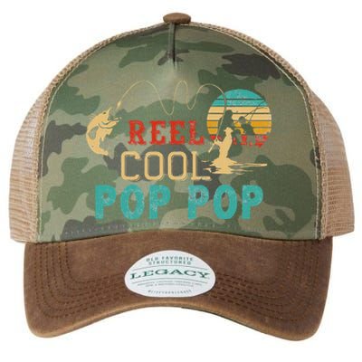 Fishing Reel Cool Pop Pop Father’s Day Gift For Fisherman Legacy Tie Dye Trucker Hat