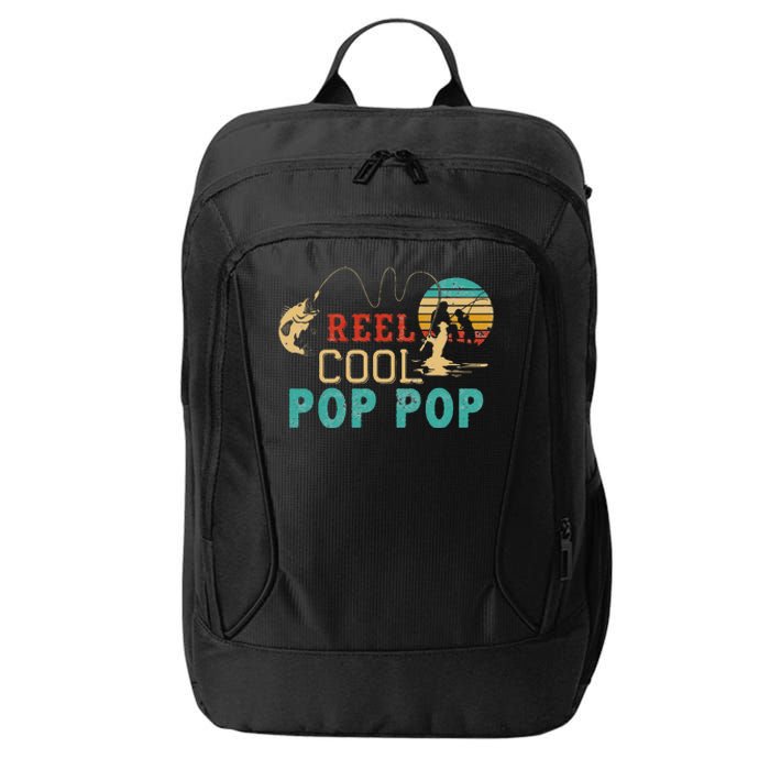 Fishing Reel Cool Pop Pop Father’s Day Gift For Fisherman City Backpack