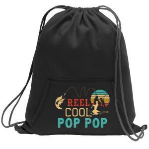 Fishing Reel Cool Pop Pop Father’s Day Gift For Fisherman Sweatshirt Cinch Pack Bag