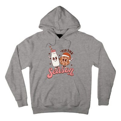 Festive Retro Christmas Milk and Cookie Season Tall Hoodie