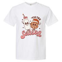 Festive Retro Christmas Milk and Cookie Season Garment-Dyed Heavyweight T-Shirt