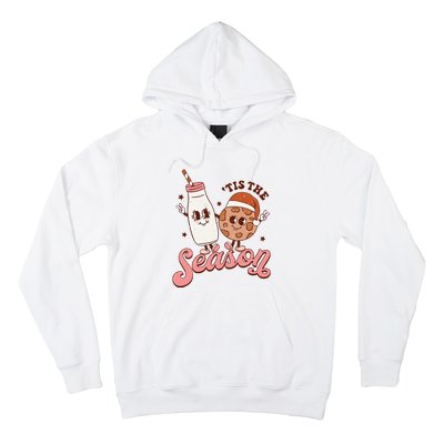 Festive Retro Christmas Milk and Cookie Season Hoodie