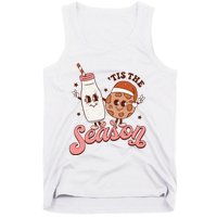 Festive Retro Christmas Milk and Cookie Season Tank Top