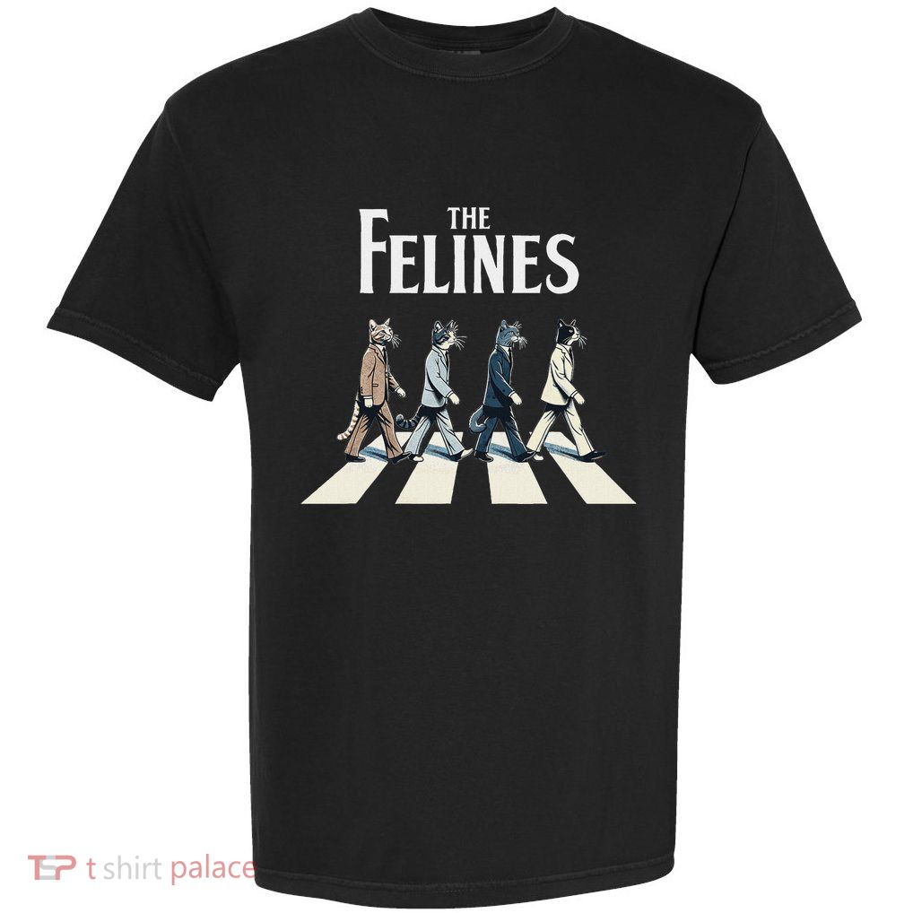 Felines Retro Cat Rock Music Gift Funny Cat Garment-Dyed Heavyweight T-Shirt