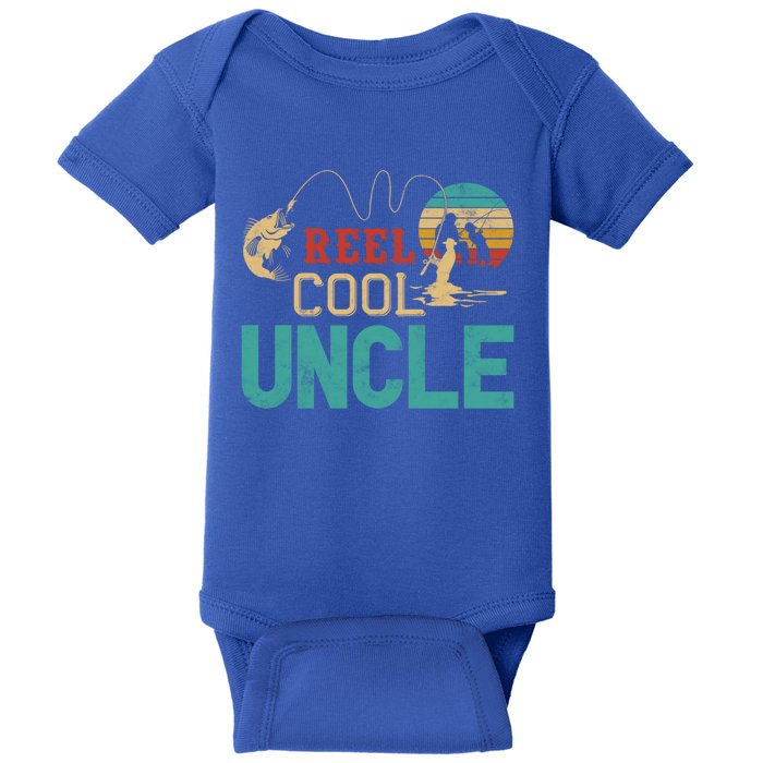 Fishing Reel Cool Uncle Father’S Day Gift Fisher Uncle Cool Gift Baby Bodysuit