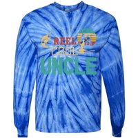 Fishing Reel Cool Uncle Father’S Day Gift Fisher Uncle Cool Gift Tie-Dye Long Sleeve Shirt