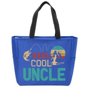 Fishing Reel Cool Uncle Father’S Day Gift Fisher Uncle Cool Gift Zip Tote Bag