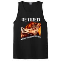 Funny Retired Cat Reading Not My Problem Anymore Retirement PosiCharge Competitor Tank