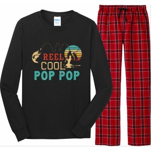 Fishing Reel Cool Pop Pop Father’s Day Gift For Fisherman Long Sleeve Pajama Set