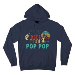 Fishing Reel Cool Pop Pop Father’s Day Gift For Fisherman Tall Hoodie