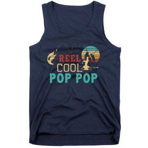 Fishing Reel Cool Pop Pop Father’s Day Gift For Fisherman Tank Top