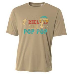 Fishing Reel Cool Pop Pop Father’s Day Gift For Fisherman Cooling Performance Crew T-Shirt