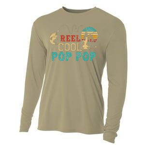 Fishing Reel Cool Pop Pop Father’s Day Gift For Fisherman Cooling Performance Long Sleeve Crew