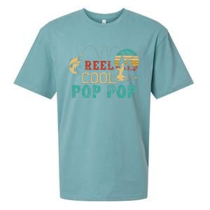 Fishing Reel Cool Pop Pop Father’s Day Gift For Fisherman Sueded Cloud Jersey T-Shirt