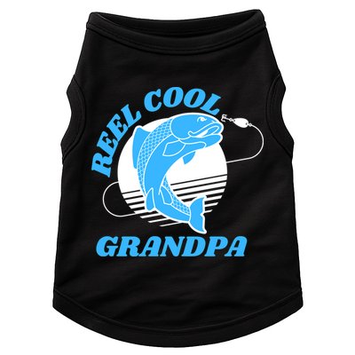 Funny Reel Cool Grandpa Fishing Fisherman Father's Day Gift Doggie Tank
