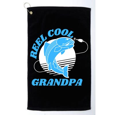 Funny Reel Cool Grandpa Fishing Fisherman Father's Day Gift Golf Towel