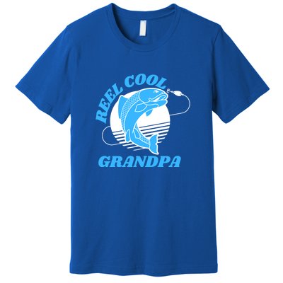 Funny Reel Cool Grandpa Fishing Fisherman Father's Day Gift Premium T-Shirt