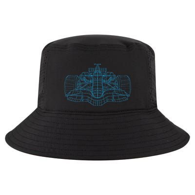 Formula Racing Car Drawing Racing Fan Mechanic Engineer Cool Comfort Performance Bucket Hat