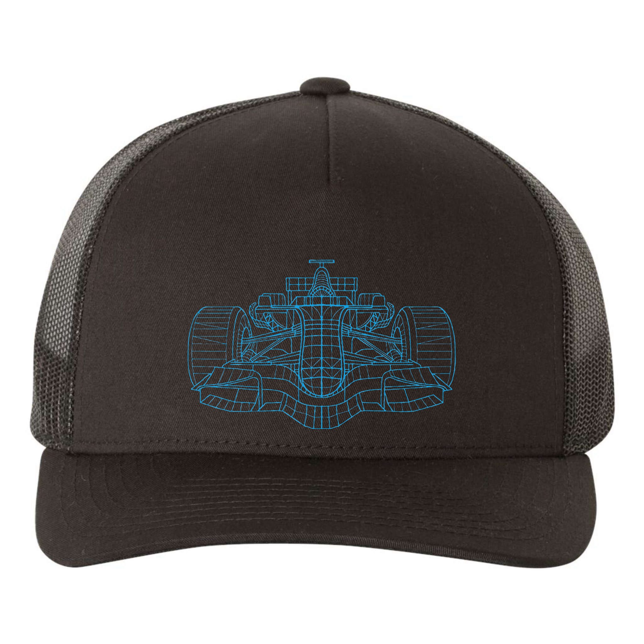 Formula Racing Car Drawing Racing Fan Mechanic Engineer Yupoong Adult 5-Panel Trucker Hat