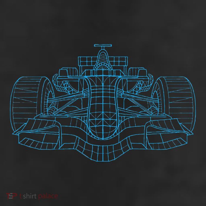 Formula Racing Car Drawing Racing Fan Mechanic Engineer Crop Fleece Hoodie
