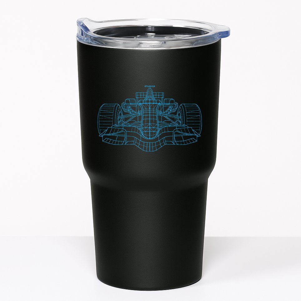Formula Racing Car Drawing Racing Fan Mechanic Engineer Tumbler