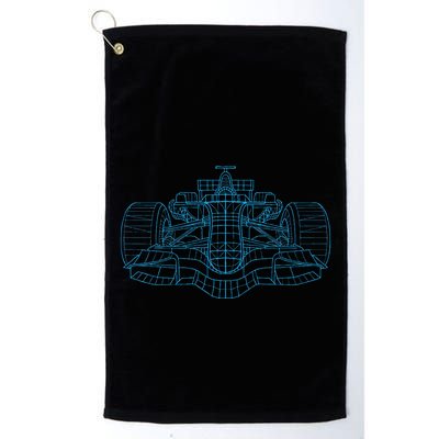 Formula Racing Car Drawing Racing Fan Mechanic Engineer Golf Towel