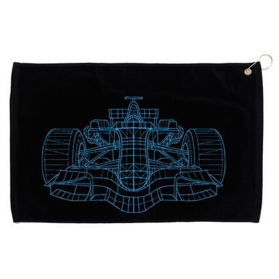Formula Racing Car Drawing Racing Fan Mechanic Engineer Grommeted Golf Towel